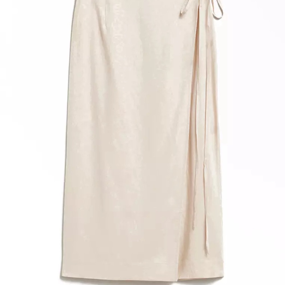 Elegant Cream Wrap Skirt